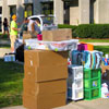 Photo of a SUNY Plattsburgh students returning to campusand moving into dorms