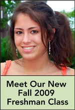 Photo of Micaela Marsh, a member of the 2009 freshman class