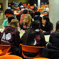 Photo of student relaxing between classes