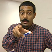 Screencap from award-winning student comedy segment