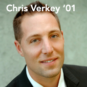 Photo of Hall of Fame inductee Chris Verkey '01