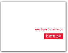 Click on this image to download PDF copy of the SUNY Plattsburgh Web Style Guidelines