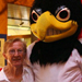 Photo of Burghy and returning alumna at Reunion