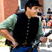 Photo of Matt Hewson dressed in the civil war uniform of a soldier in the Union Army