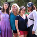 Photo of SUNY Plattsburgh students standing in fron of ruins in Nicaragua