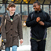 SUNY Plattsburgh students walking across campus