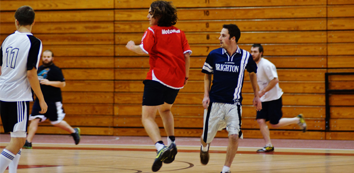 Photo of indoor soccer game