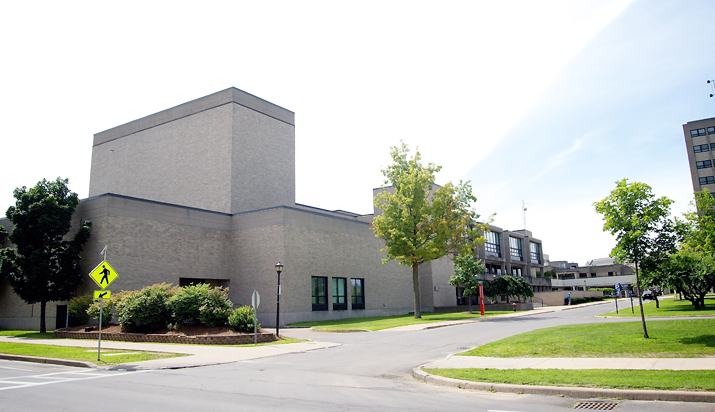 Photo of Myers Fine Arts building, viewed from Ruger Street