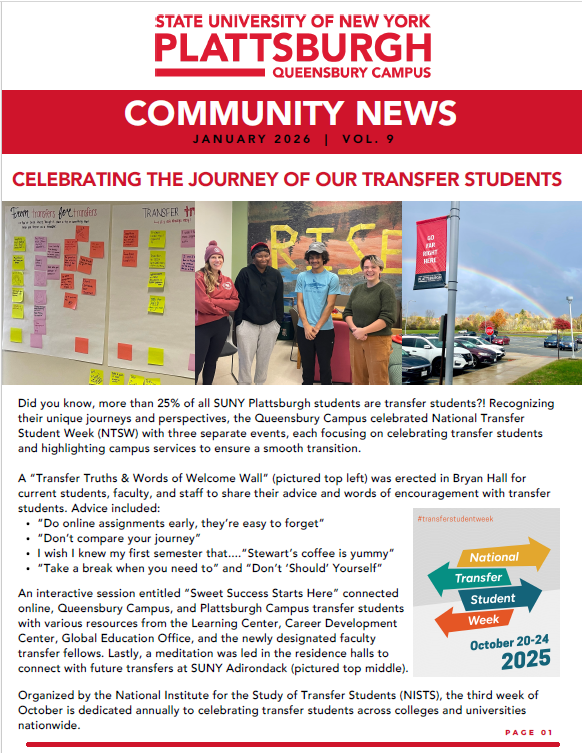 Click to read the latest issue of the branch campus Community News