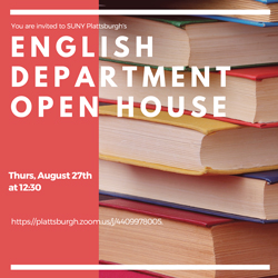 English Department open house poster