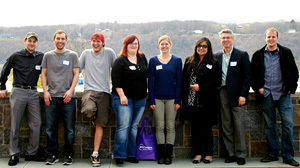 Students pose outside at the HRUMC conference