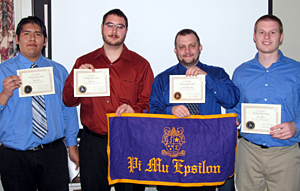 Photo of new Pi Mu Epsilon members