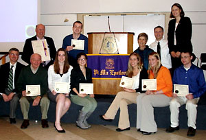 Photo of the Pi Mu Epsilon installation ceremony