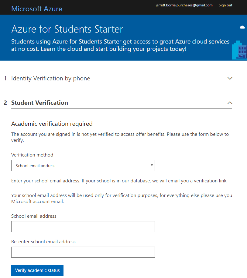 Microsoft Azure - Web Hosting Step 4 Screenshot