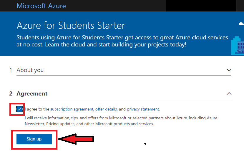 Microsoft Azure - Web Hosting Step 6 Screenshot