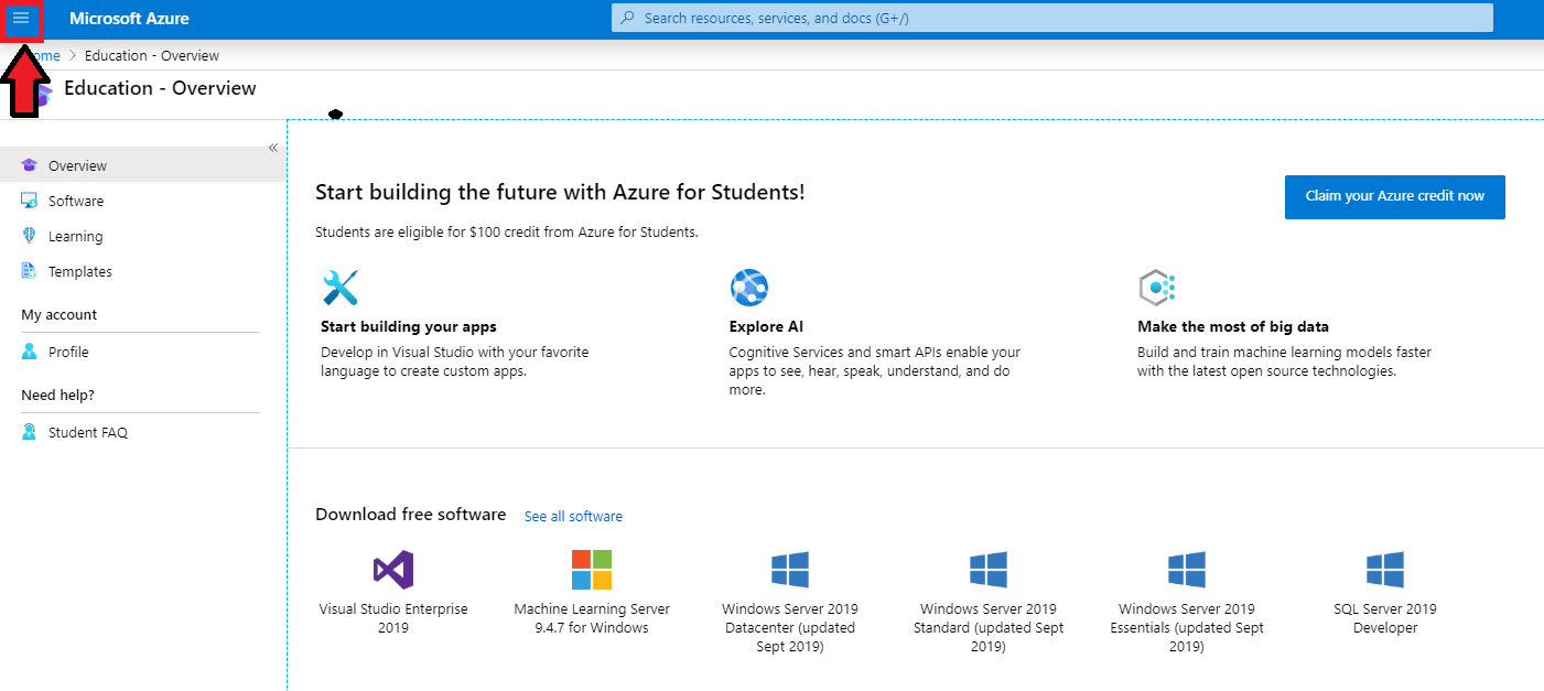 Microsoft Azure - Web Hosting Step 8a Screenshot