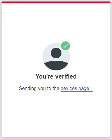 Duo Successfully Verified Identity Screenshot