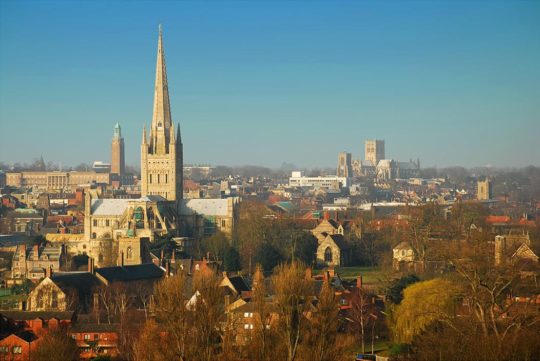View of Norwich’s skyline 