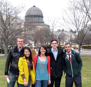 2015 HRUMC attendees, left to right are Bendik Hansen, Trang Nguyen, Hannah Gzemski, Bradley Johnson, and Kevin Boyette