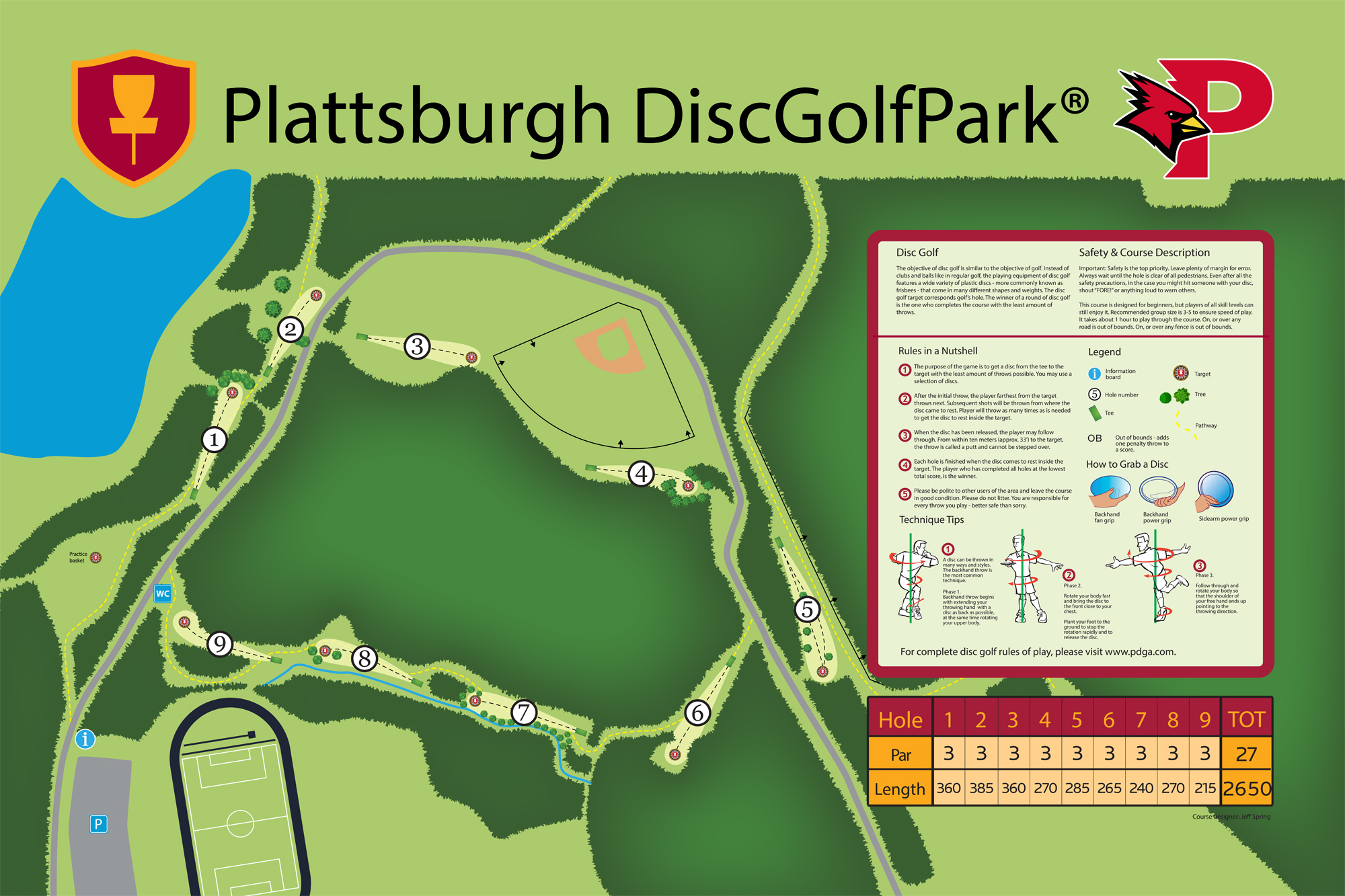 Map of Frisbee Golf Course