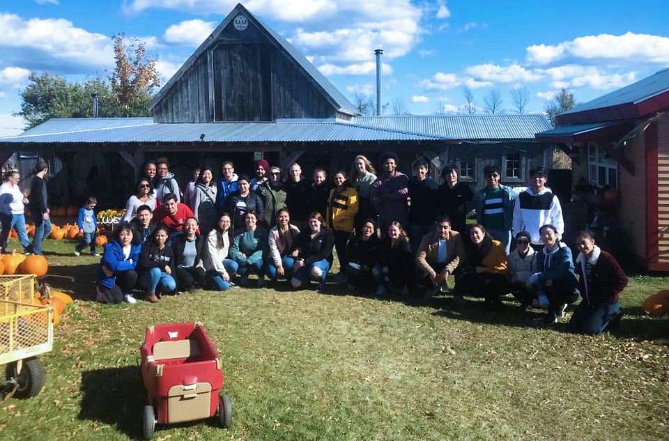 PICL Peers visiting farm near campus