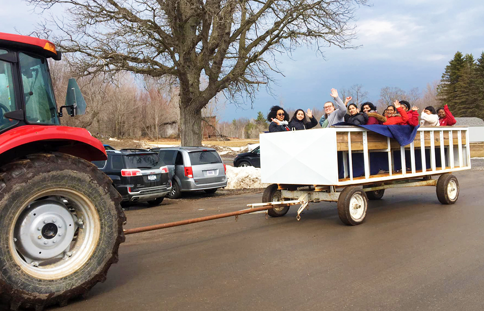 PICL Peers visiting farm near campus