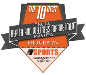 10 best online health and wellness management master's programs badge