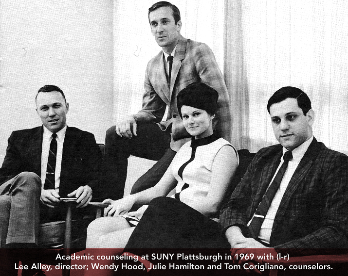 Photo of Tom Corigiliano and couseling staff in 1969