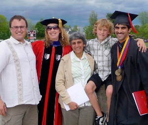 Photo of Jessamyn Neuhaus, Nishank Bhalla and family