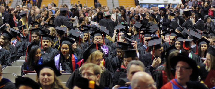 Photo of SUNY Plattsburgh graduate at Winter 2016 Commencement