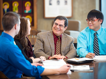 Photo of Dr. Mohamed Gaber with students