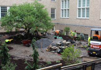 Construction Begins on Meditation Garden in Hawkins Hall Courtyard