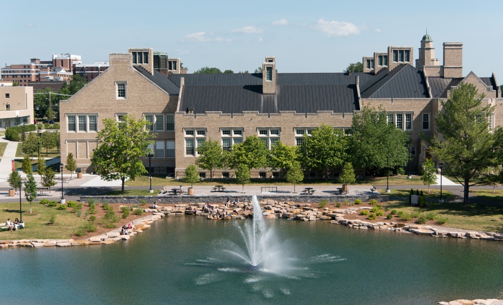 hawkins hall pond aerial