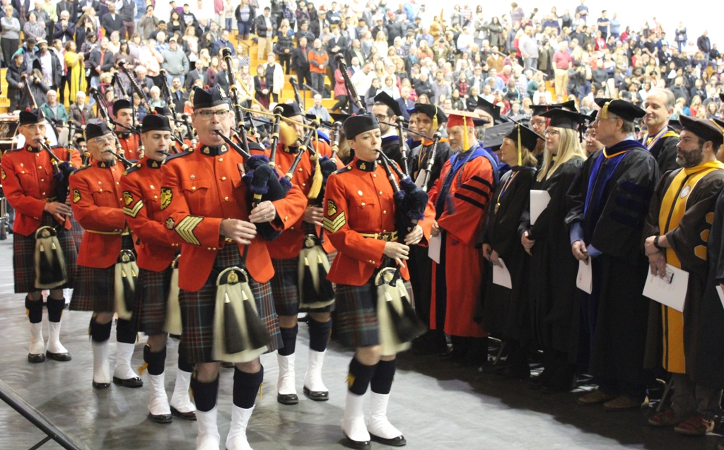 bagpipers at commencement