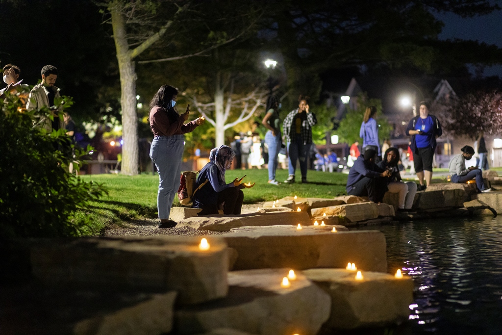 community night with candles