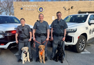 Trio of Therapy Dogs Join SUNY Plattsburgh University Police Department