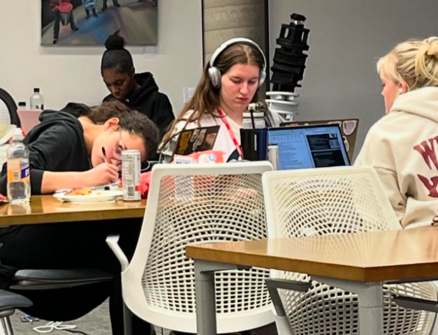 late night group studying
