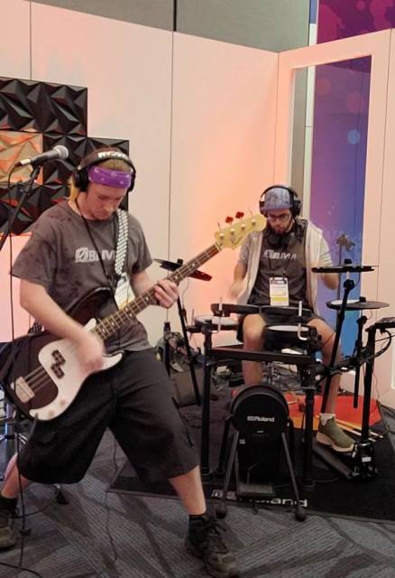 playing with luke on drums