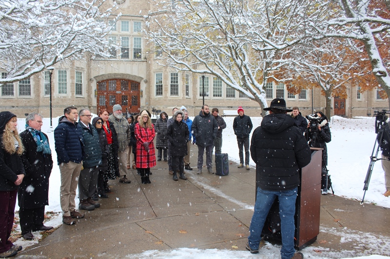 crowd at ceremony
