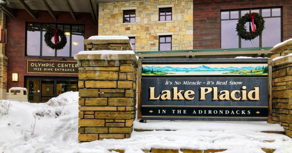 file photo lake placid sign
