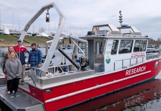 LCRI Replaces Old Research Boat with New 36-Foot High-Tech Vessel