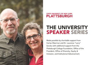 SUNY Plattsburgh to Host Donor-funded Speaker Series