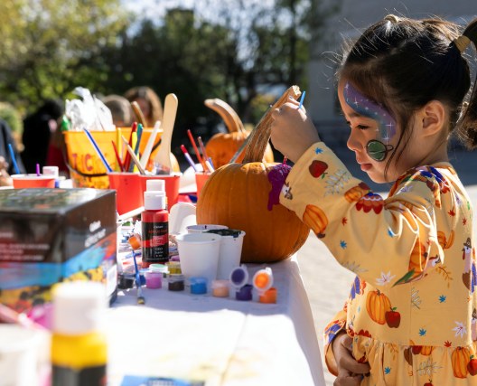 pumpkin painting kid file photo
