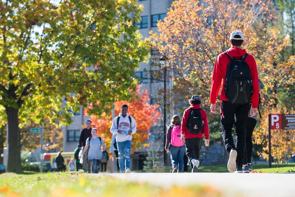 fall file photo with students walking