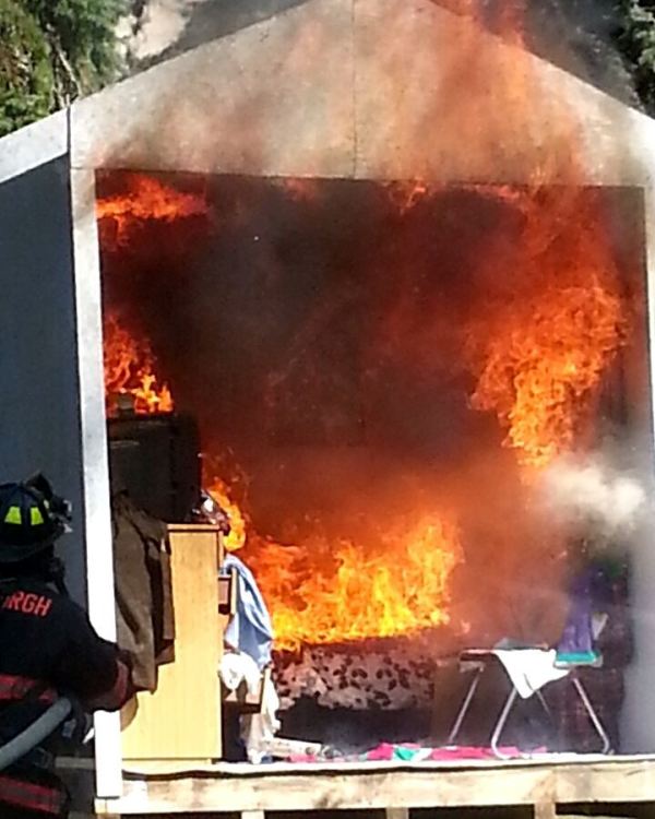 mock dorm room burn file photo